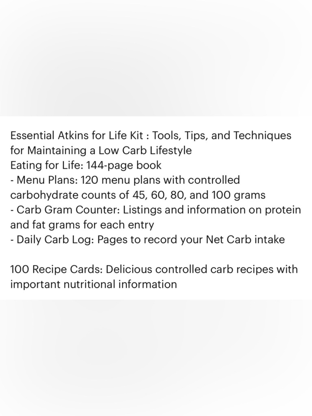 Essential Atkins for Life Kit : Tools, Tips - Picture 4 of 4